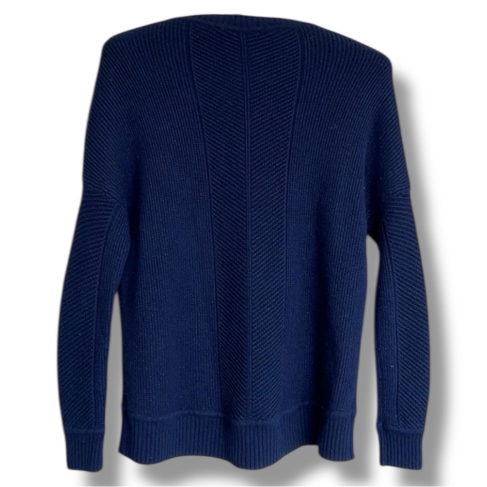 Athleta Navy Wool/Cashmere Relaxed Fit Pullover Sweater Size XXS - Picture 6 of 12